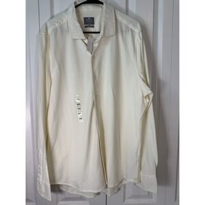 Men's Wolf & Hank Amsterdam Dress Shirt 2XL Slim Fit Long Sleeve Cream White NWT